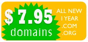 $ 7.95 domain name registration.