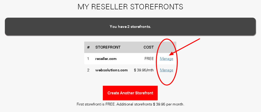 Managing your storefront